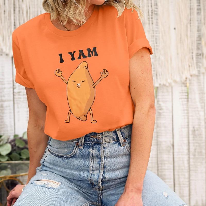 

Shes My Sweet Potato Yam Cotton TShirt Thanksgiving Matching Couples Shirts for Husband and Wife Funny Casual Short Sleeve Top 4XL