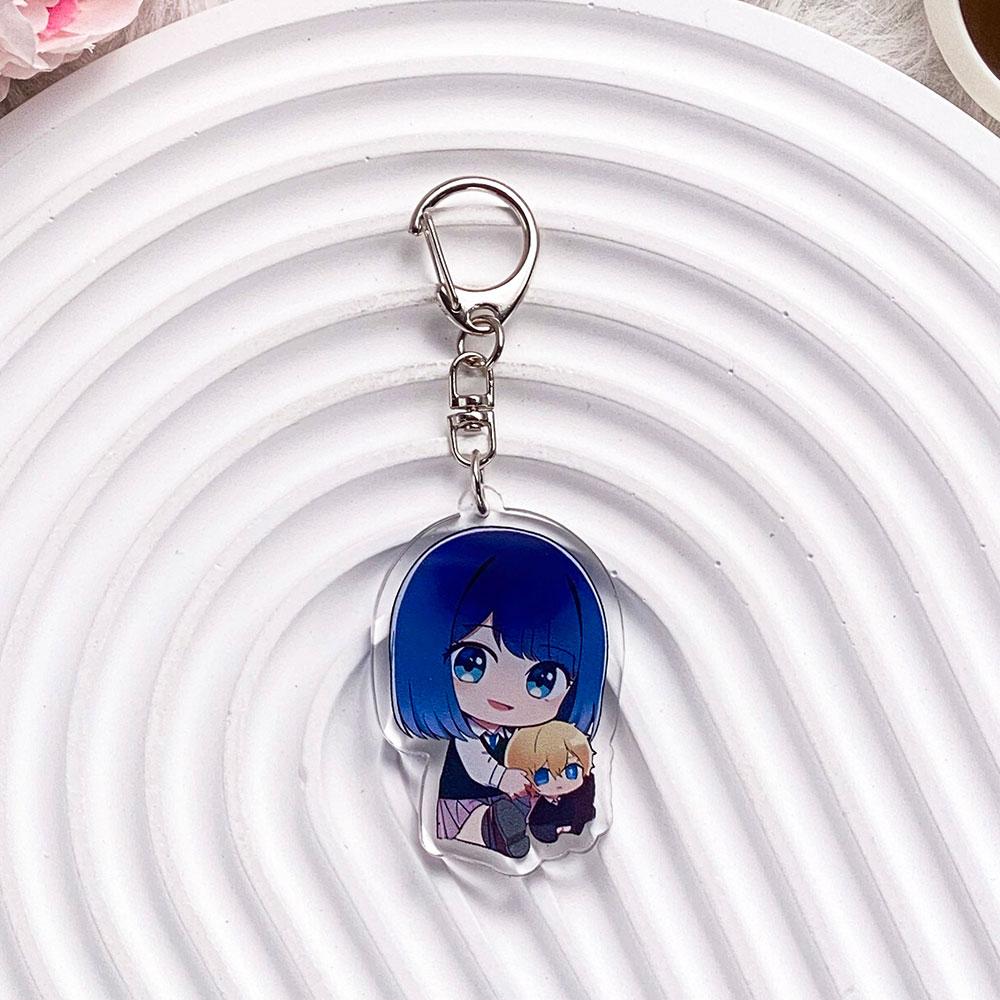Anime Characters Oshi No Ko Acrylic Car Keychain Accessories Bag Charm Cute Cartoon Backpack Pendant Keyring Gifts For Friends