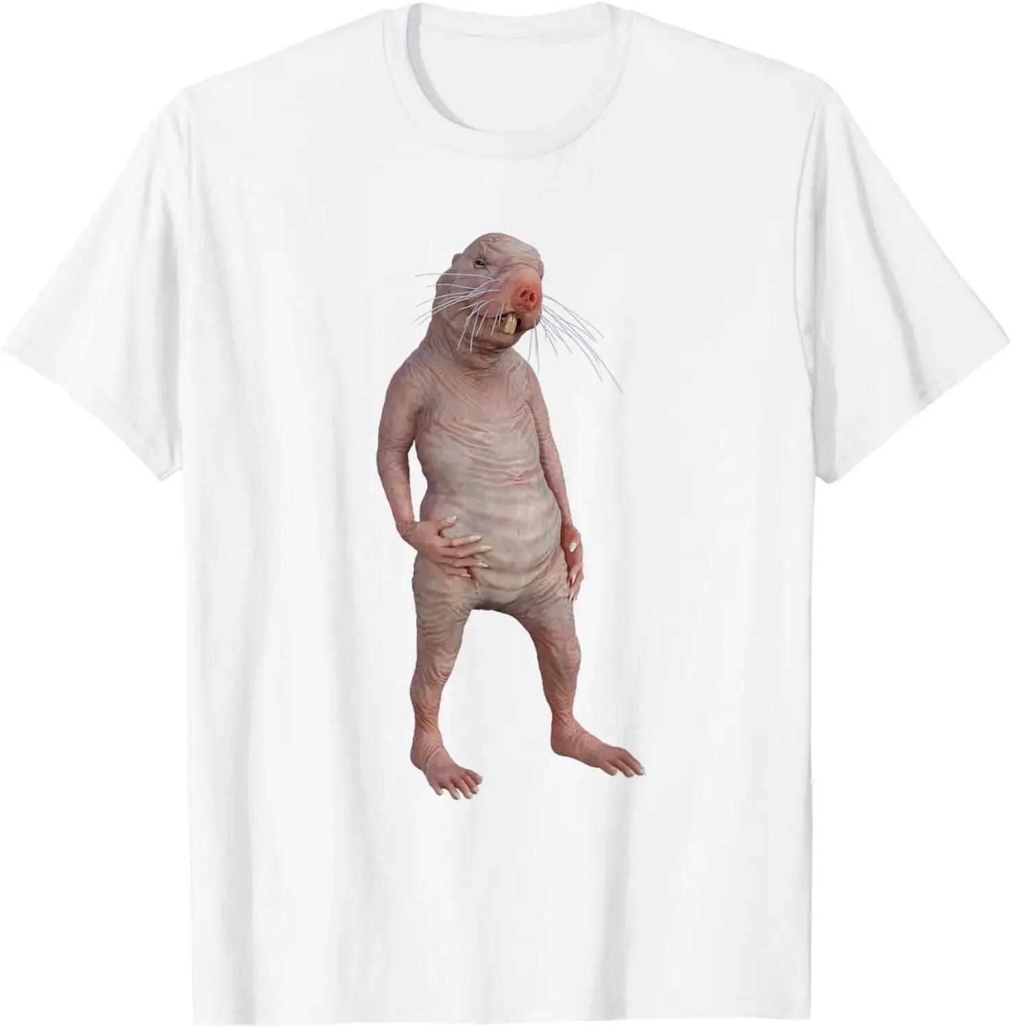 

I Really Like Naked Moles Okay Funny Naked Mole Rat T-shirt Short Sleeve Crew Neck Loose Shirt Funny Funny Evil Clothing Women 3XL
