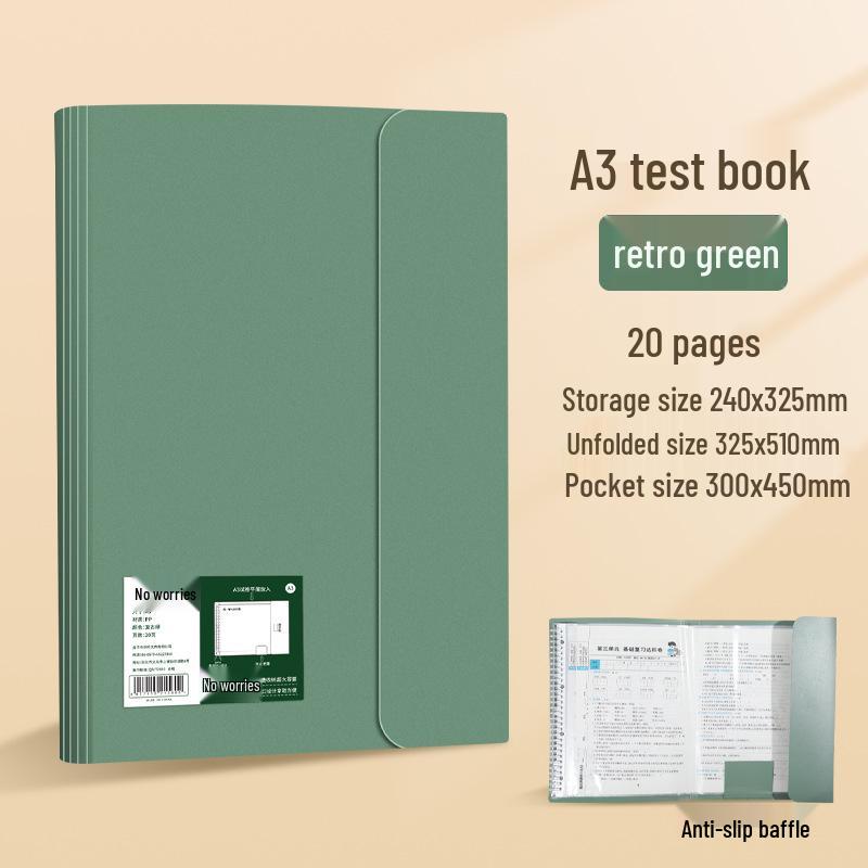 A3 Push-Pull Test Paper and Certificate Collection Book for Primary School & Kindergarten