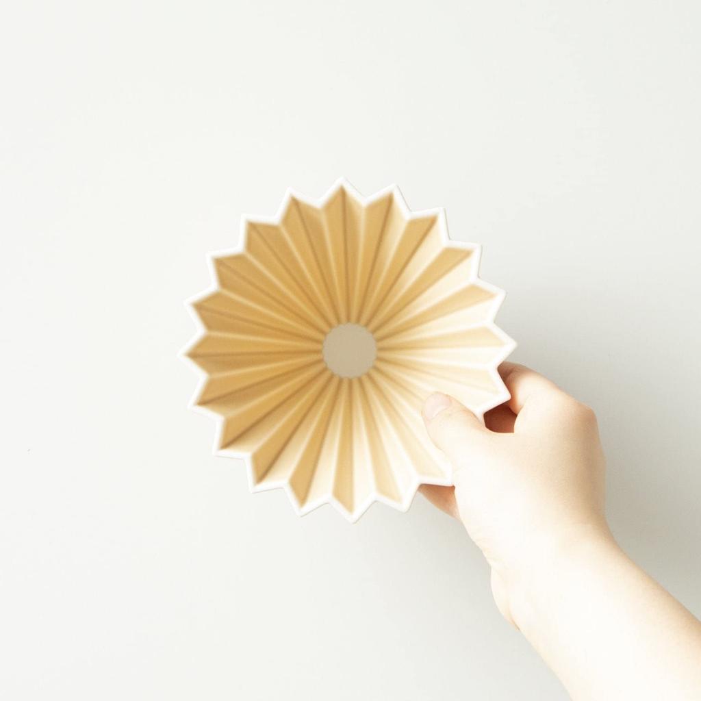 ORIGAMI Dripper Matte Beige S Made in Japan DRIPPER K-ai (for 1-2 people)