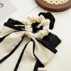 Fashionable Large Bow Ribbon Hair Rope Women French Scrunchies for Daily Ponytail