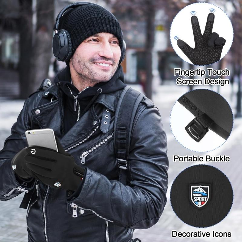 Winter Thermal Gloves Waterproof Windproof And Non-slip Gloves Warm Touch Screen Gloves For Outdoor Running, Cycling, Skinng