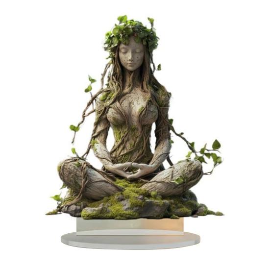 1/2/3Pcs Bohemian Goddess Statue Acrylic Decoration 2D Boho Goddess Statue Table Sign Home Office Living Room Desktop Decor