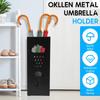Metal Umbrella Stand Hollowed Square Walking Cane Organizer Rack Multipurpose Free Standing Umbrella Holder for Home Decoration