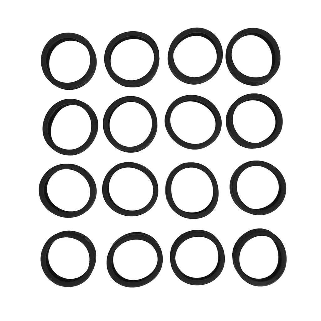 16 Stück Gepäckradabdeckung Geräuschreduzierung Vibrationsdämpfung Silikon Gepäckkoffer Rollenabdeckung Schwarz