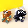 Keychain Pendant Cartoon Little Crocodile Key Holder Imitation Leather Access Card Cover Bag Charm Decorative Keychain Accessory