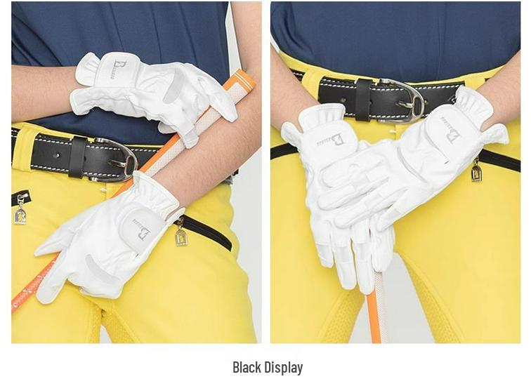 Kids' Four Seasons Equestrian Gloves - Non-slip, Wear-resistant, Unisex Horse Riding Gear in White