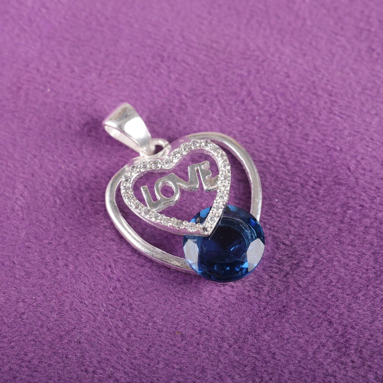 

London Blue Topaz Gemstone 925 Sterling Silver Gift Jewelry Zircon Pendant1.10 CZP-3-3