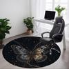 1pc Butterfly Cosmic Office Round Rug, Non-slip, Soft and Durable Office Rug for Interior Decoration, Perfect for Office, Beautiful Decoration Yy26032