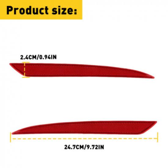 For 2013-2018 Ford Fusion Rear Bumper Reflector Side Marker Light Cover LH RH EV