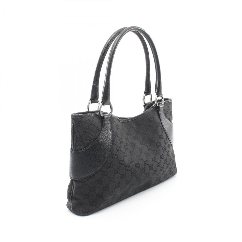 Used GUCCI GG canvas Tote Bag 113015 canvas leather Black Used Women