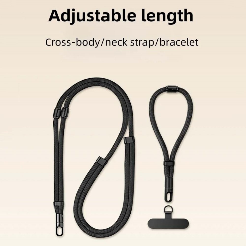 Popruh na telefon k zavěšení na krk a přes tělo s nastavitelnou délkou, 3v1 řetízek na telefon, cestování, outdoor