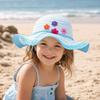 Handmade Sun Hat Flower Decoration Bucket Hat Sweet Beach Hat  Beach
