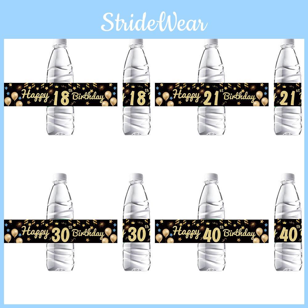 Goldene Schwarze Flaschenaufkleber Set Altersmeilenstein Feiern Und Halloween Deko
