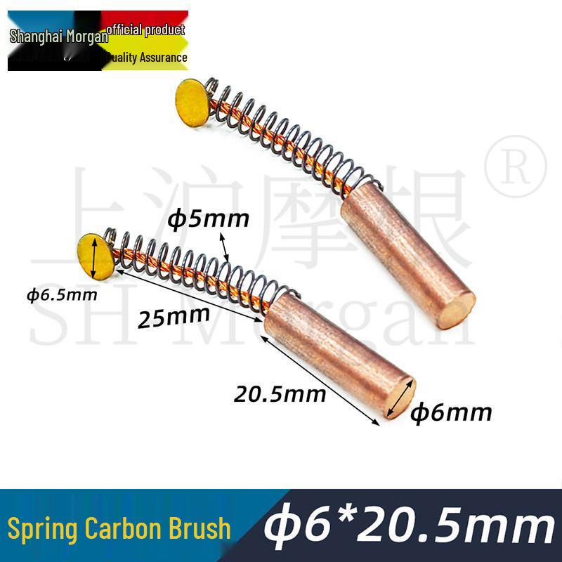 Cylindrical Clutch Carbon Brush Copper Round Screw Rod 6x38 8x30/40
