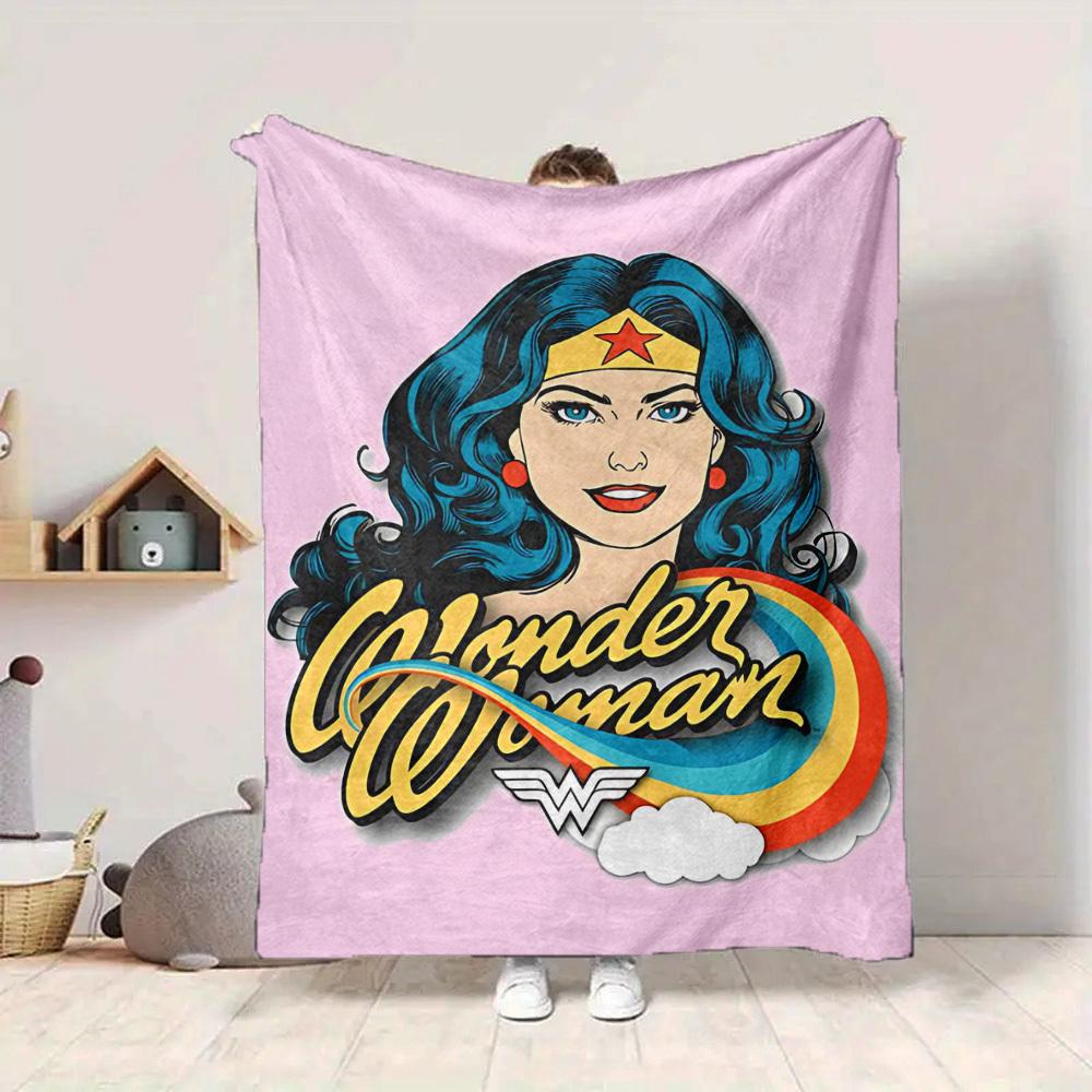 1ks Wonder Woman, Superhrdinská deka Polyesterové vlákno, Celoroční pohodlí na pohovku, Postel, Kancelář, Auto, Kempování Ideální domácí dekorace a dárek, Pohodlí v kanceláři