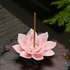 Keramik Räucherstäbchenhalter Blumenmuster Räucherschale Lotus Räuchergefäß Heimdekoration