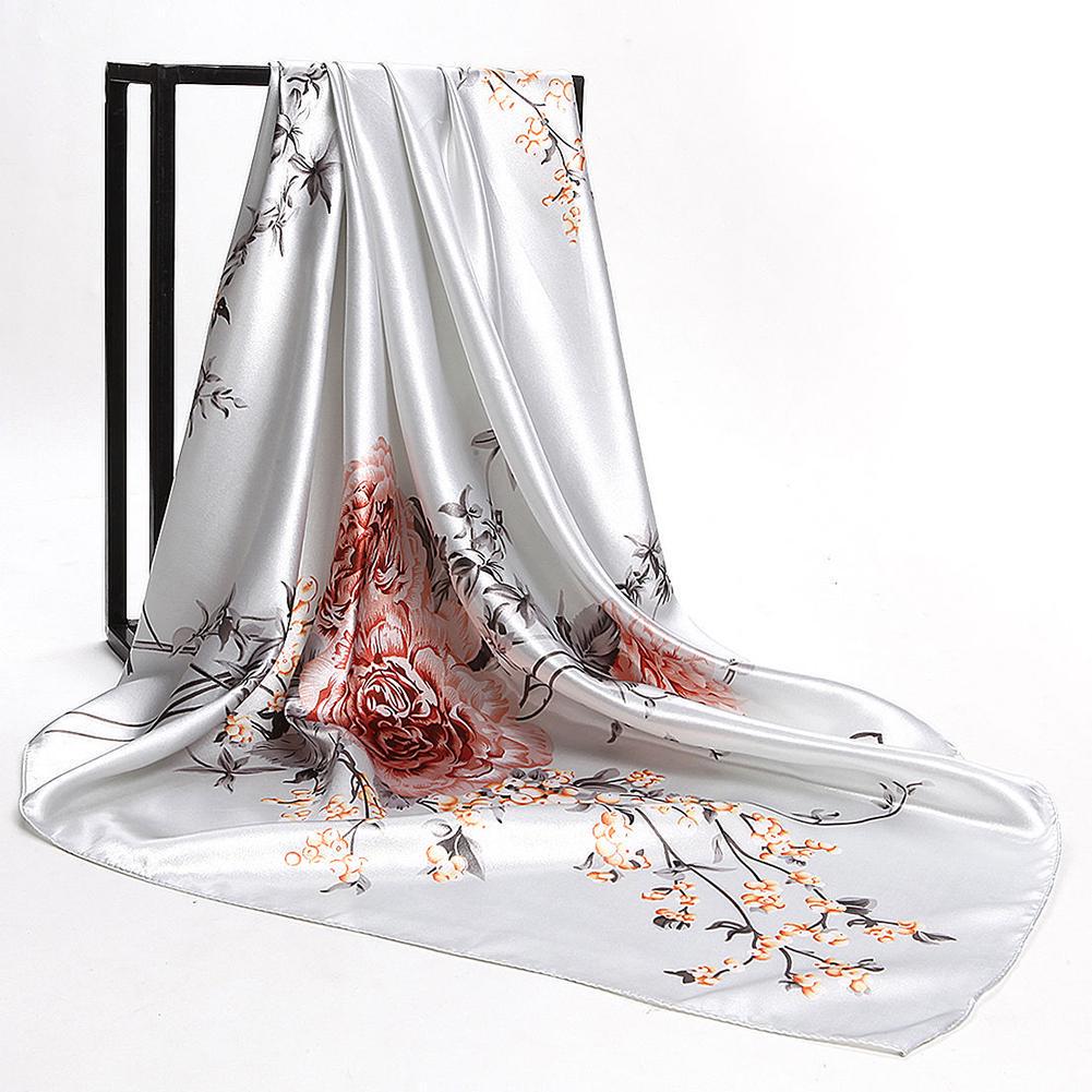 Womens Silk-Satin Square Scarf Bandana Neckerchief Head Neck Wrap Scarves Shawl