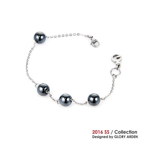 Glory_Arden Surgical Steel Hematite-4 Bracelet