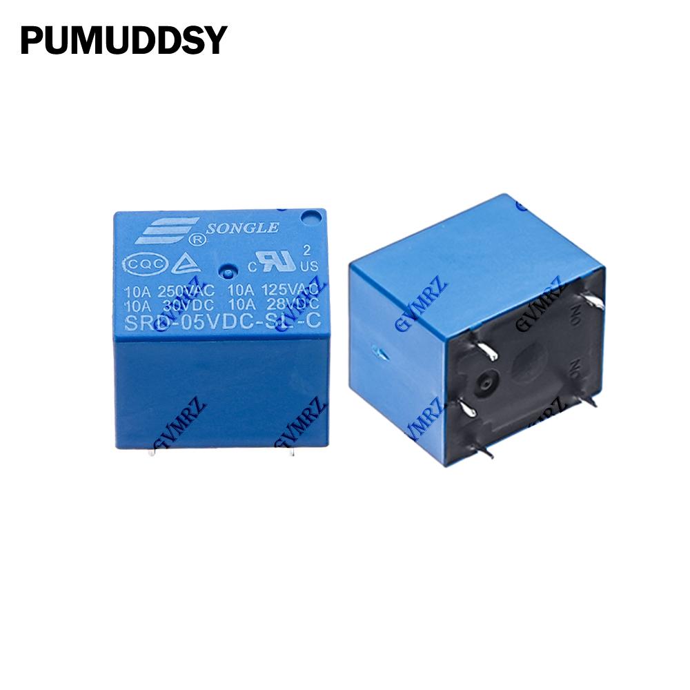 5PCS 3V 5V 6V Relays 5PIN SRD-03VDC-SL-C SRD-05VDC-SL-C SRD-06VDC-SL-C SRD-09VDC-SL-C SRD-12VDC-SL-C 9V 12V 24V 10A 250VAC Relays 5