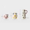 Ceramic Vase Kettle Flower Vase Flowerpot Geometric Graffiti Flower Arrangement Accessories Home Decoration Accessories