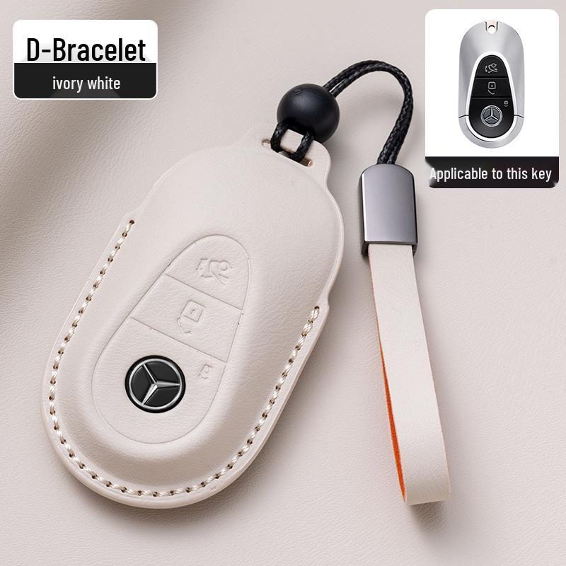Mercedes-Benz Original Color Nappa Leather Key Case for GLE, GLAC200L, C260L, E300L, E-Class, S-Class, and C-Class.