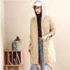 Cotton Jacket Women's Autumn Hooded Casual Tops Button Big Pockets Cotton Jacket Loose Sandwich Cotton Jacket