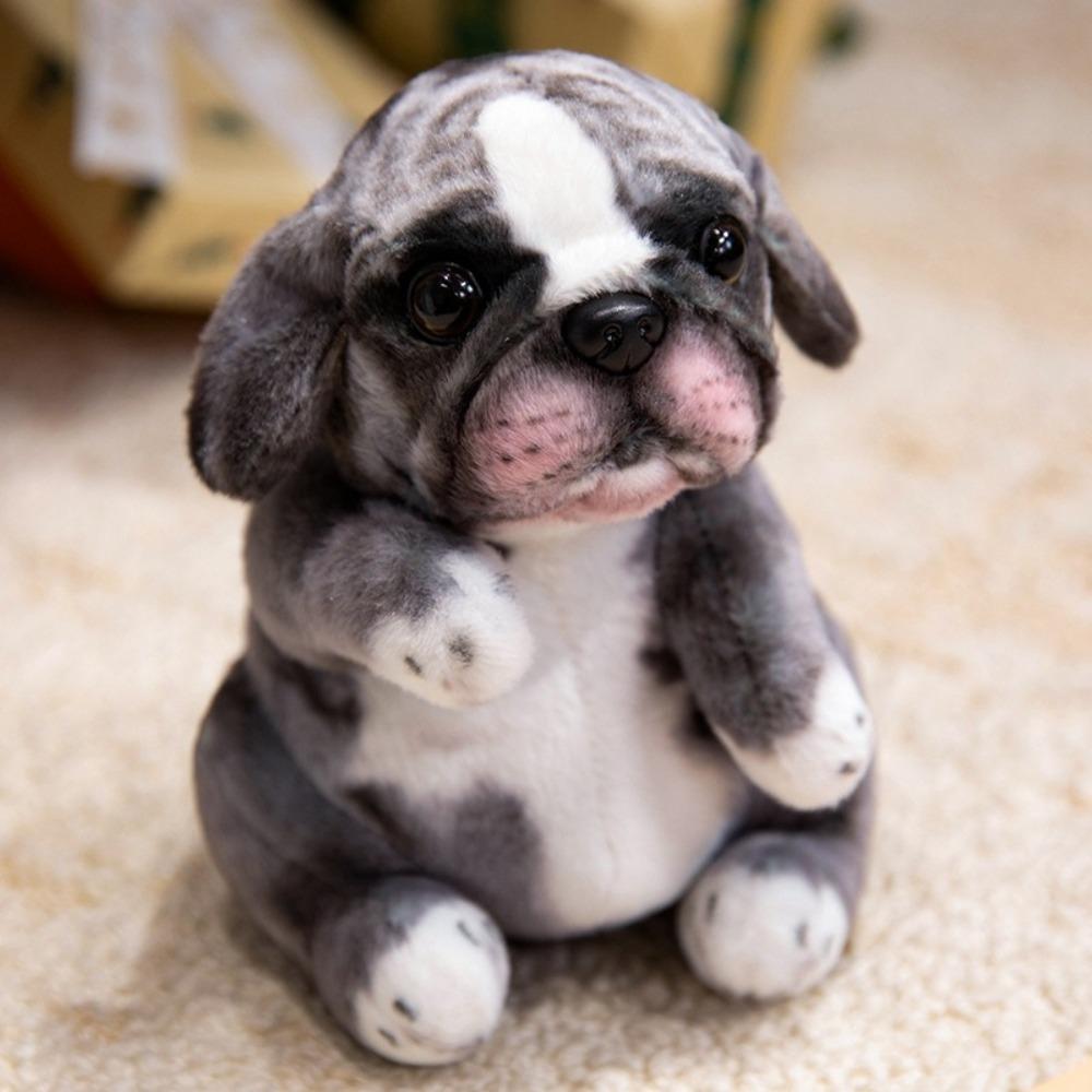 Room Decor Puppy Plush Toys Simulation Pug Poodle Sitting Poodle Pug Puppy Stuffed Animal Doll