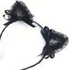 1pc Elegant Lace Cat Ear Headband  for Daily Wear, Decorates Hairstyles Beautifully, Suitable for Easter / Independence Day