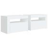 Vidaxl Szafki Nocne Z Led, 2 Szt., Białe, 60X35X40 Cm