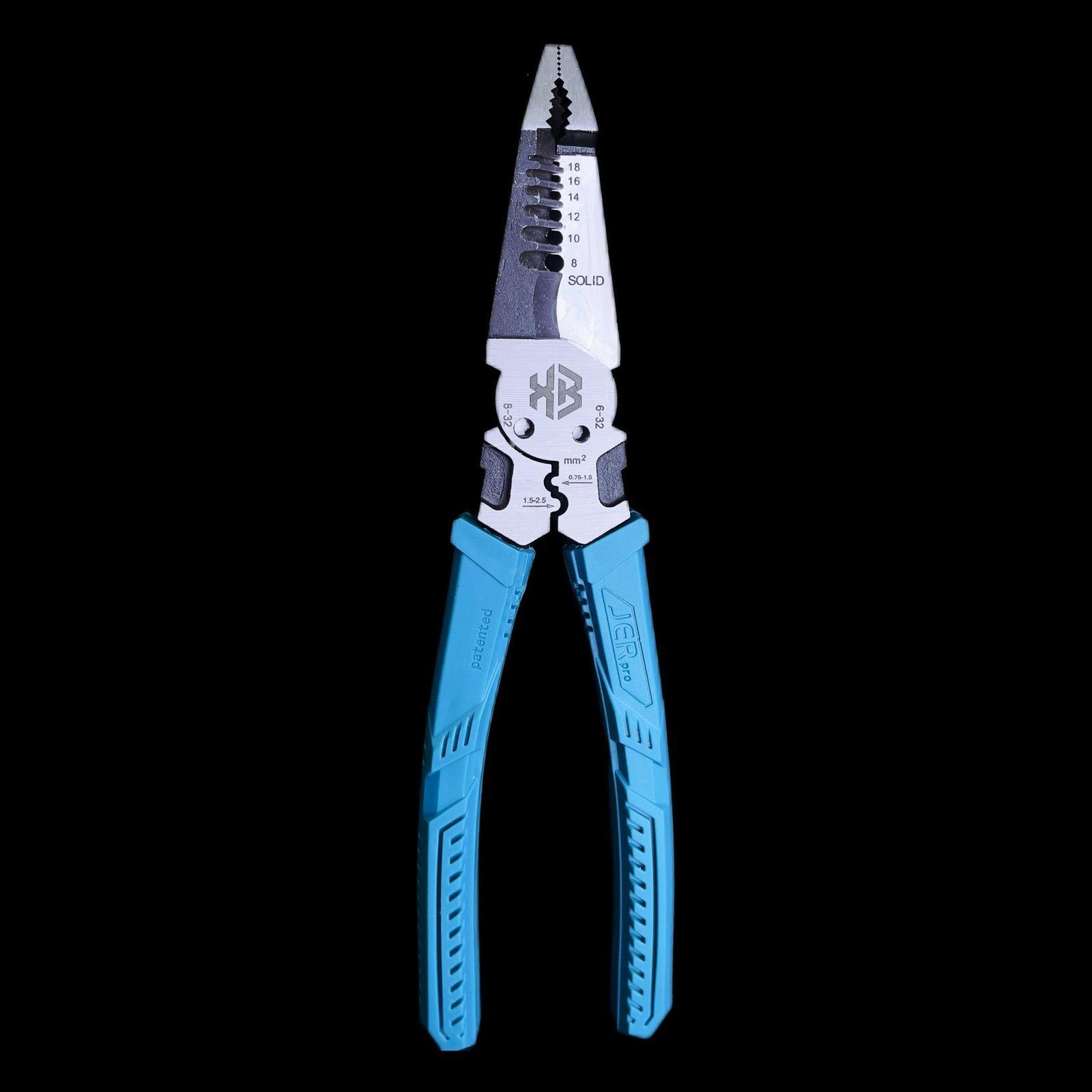 8-inch Multifunctional Wire Stripper and Pliers Set: Electrician s Needle-Nose, Flat-Nose, and Shearing Pliers for Aluminum and Copper Wire