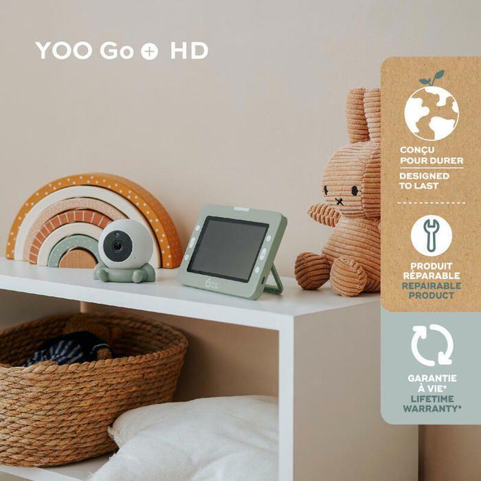 Babymoov Caméra Additionnelle HD Babyphone Caméra YOO Go+ - Batterie Rechargeable Longue Autonomie - Socle Caméra inclus