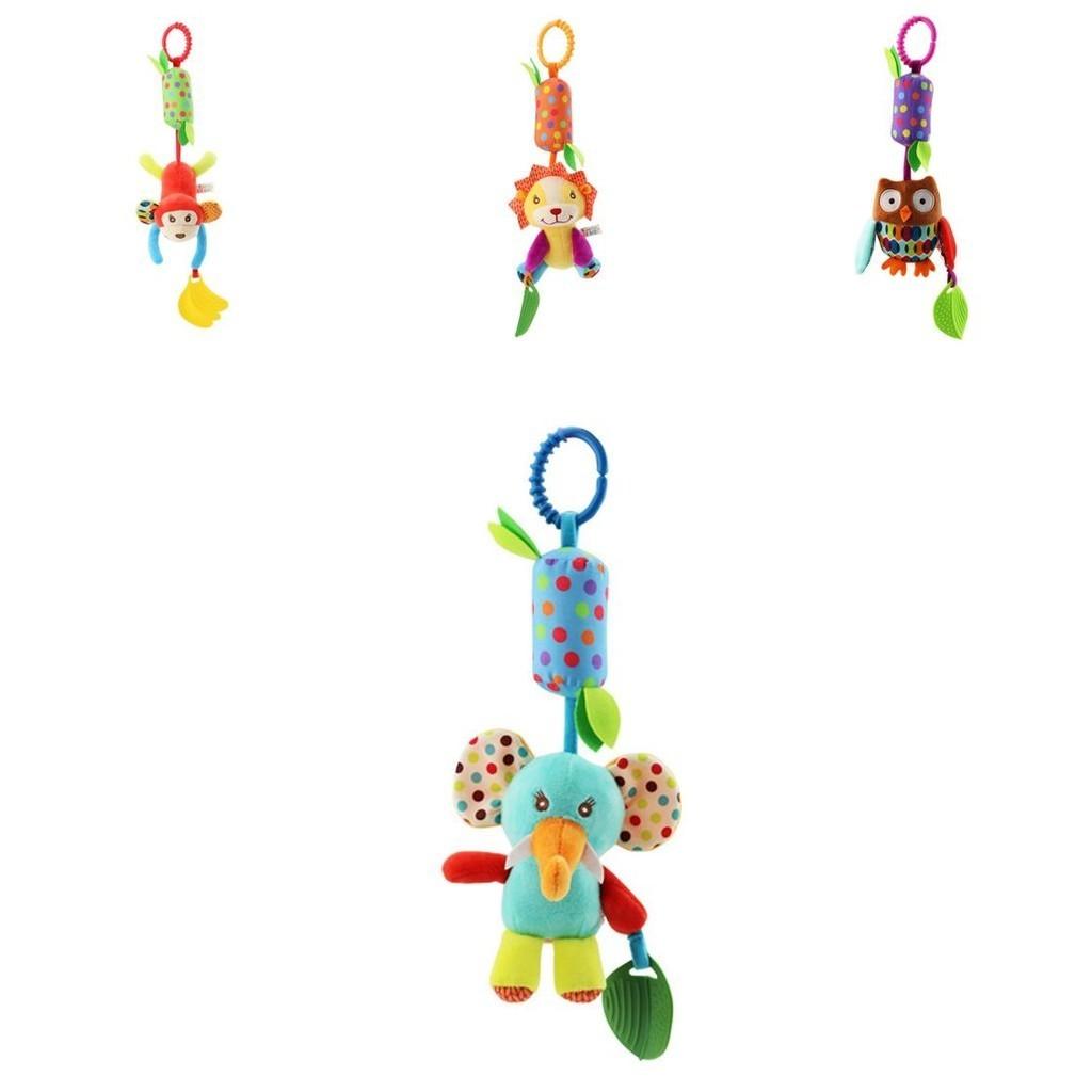 Skk New Animal Wind Chime Bed Hanging Pushchair Pendant With Bell Teether Plush Toy Manufacturer Supply