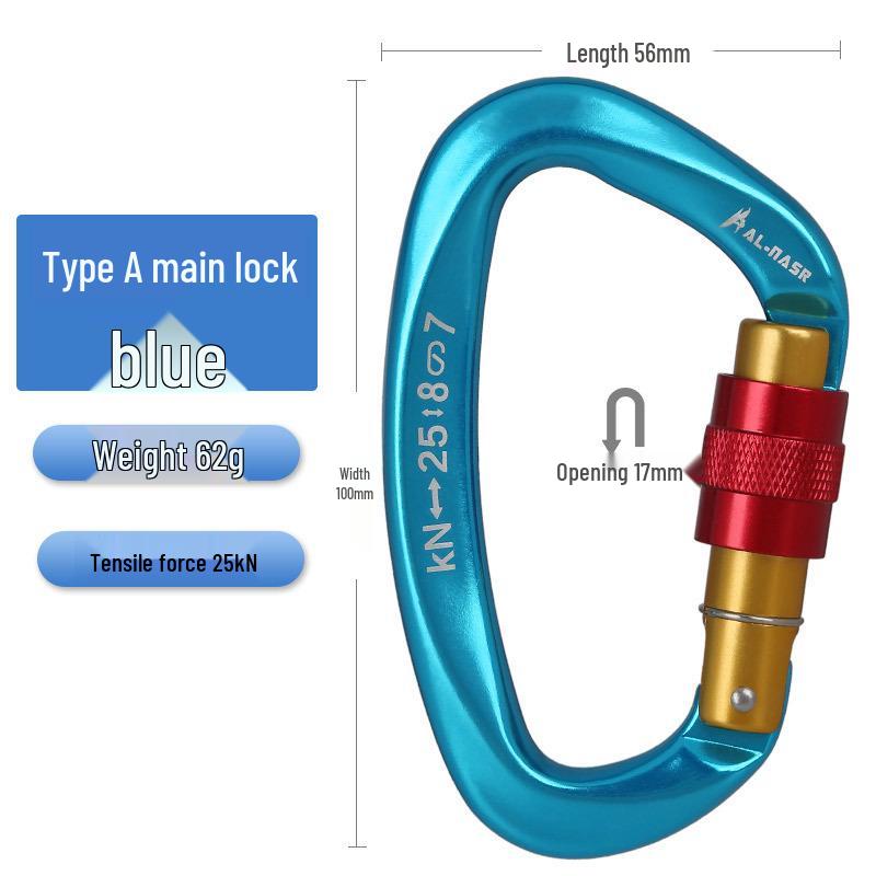 Cross-Border Multifunctional D-Shaped Aluminum Mountaineering Safety Buckle