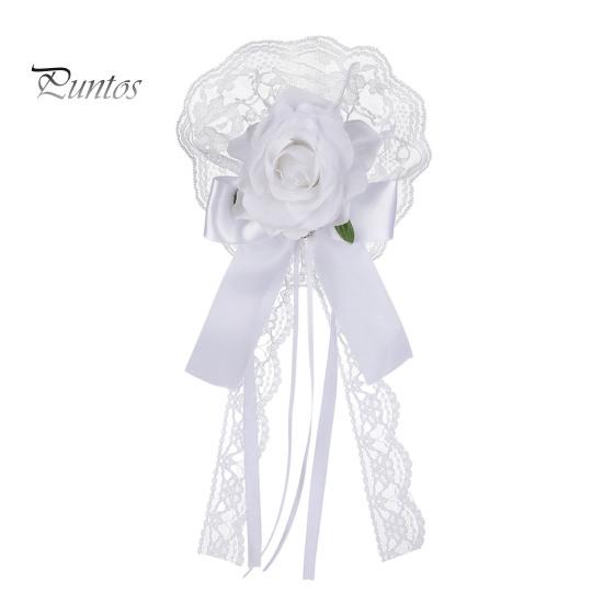 Satin Ribbon Hair Accessories Rose Bow Clip, Lace Pearl Hairpin, Lolita Gothic Bowknot Cosplay Party Headwear Hairpin for Women Bride Wedding Birthday