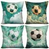 Football And Cloud Pattern Digital Printing Pillow Cover Short Plush Suitable Living Rooms Bedrooms Sofas Throw Cushion Cover