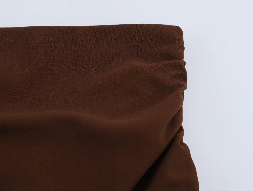 2025 Frühling Damen Europäischer & Amerikanischer Stil Ballon-Silhouette Kurzes Top & Midi-Rock