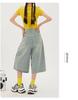 Women's High Waist Wide Leg Capri Denim Shorts - Summer 2024 Thin Style, Slimming Petite Fit