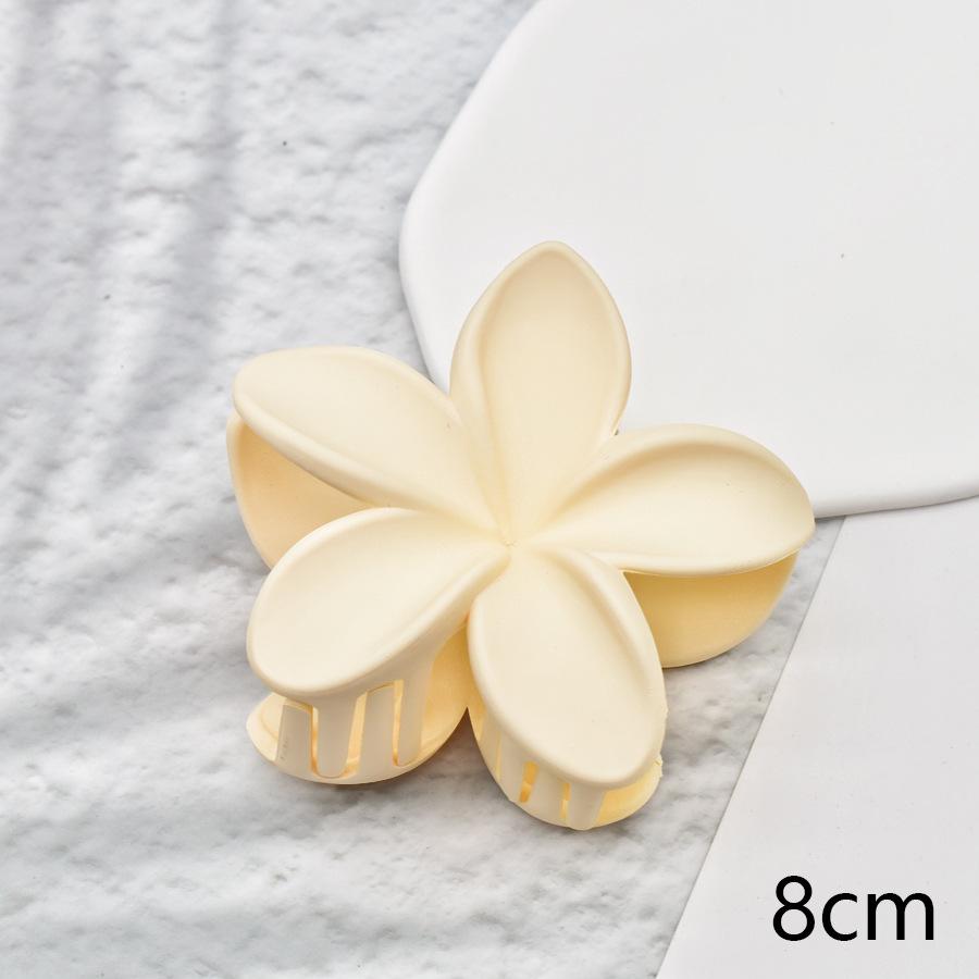 7cm Frangipani Hair Claw Clip - Colorful, Versatile Updo & Ponytail Accessory