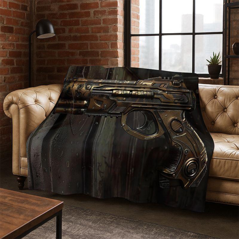 Gun Pistol Ammunition Bullet Cartridge Flannel Blanket Soft Warm Throw Blanket for Bedroom Living Room Bed Travel Camping Picnic