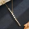Starlit Zirconia Necklace: Elegant High-End Clavicle Chain for Women