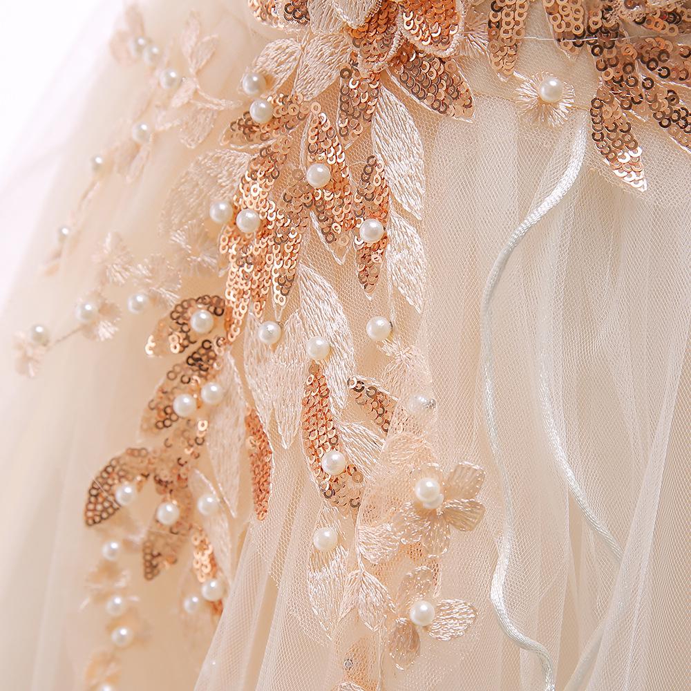Girls' Evening Dress with 3D Flowers - Princess Catwalk Performance Costume