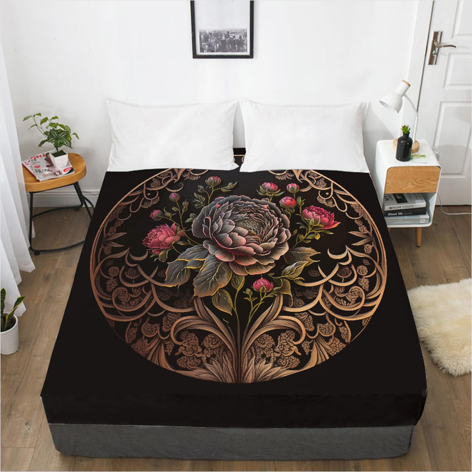 Простыня с розовым узором — фото 7