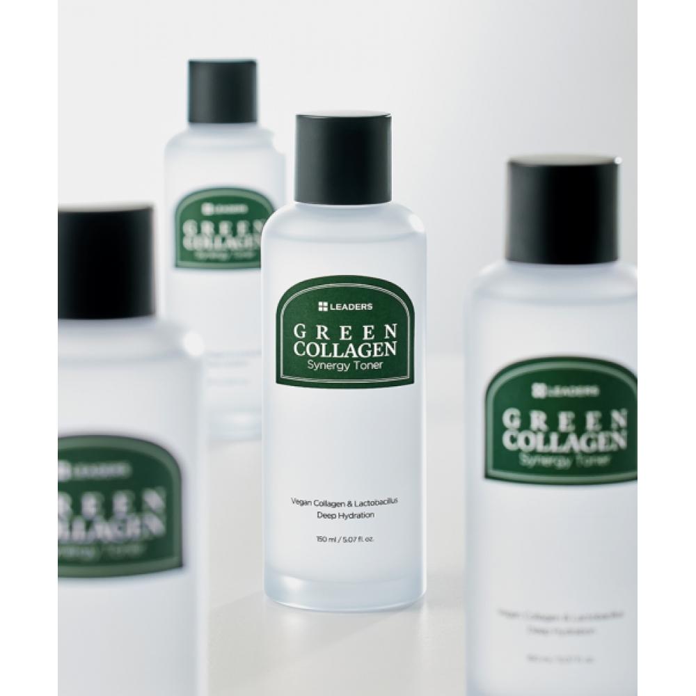 Leaders Cosmetics Leaders Green Collagen Synergy Toner 150ml+balancing Emulsion 150ml