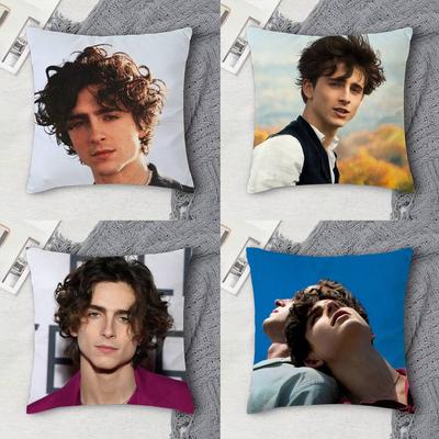 TTimothee Chalamet Doublesided Printed Square Decorative Cushion Cover for Sofa Living Room Home Decor