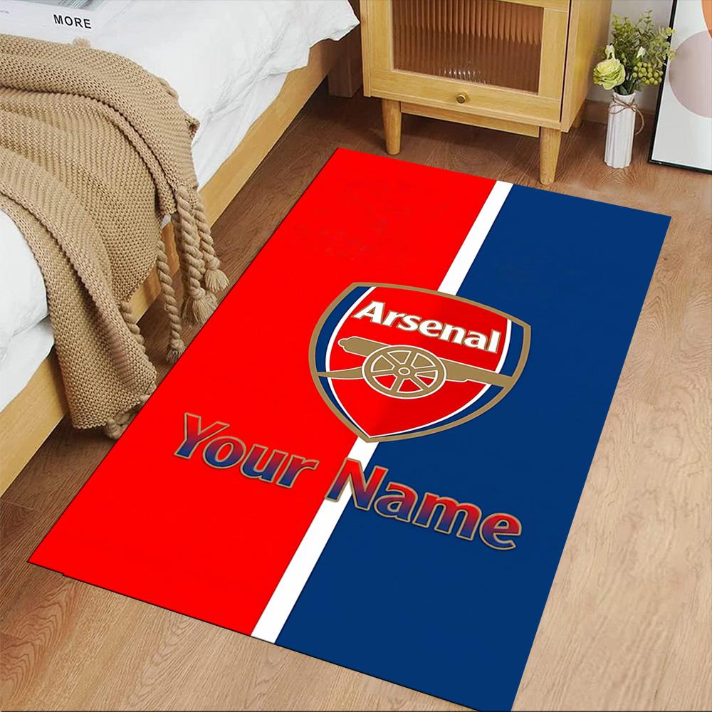 Arsenal F.c. Customize Your Name Floor Mat Design for Bedrooms Living Rooms Dining Room Foyer Antislip Carpet Decorate Offices