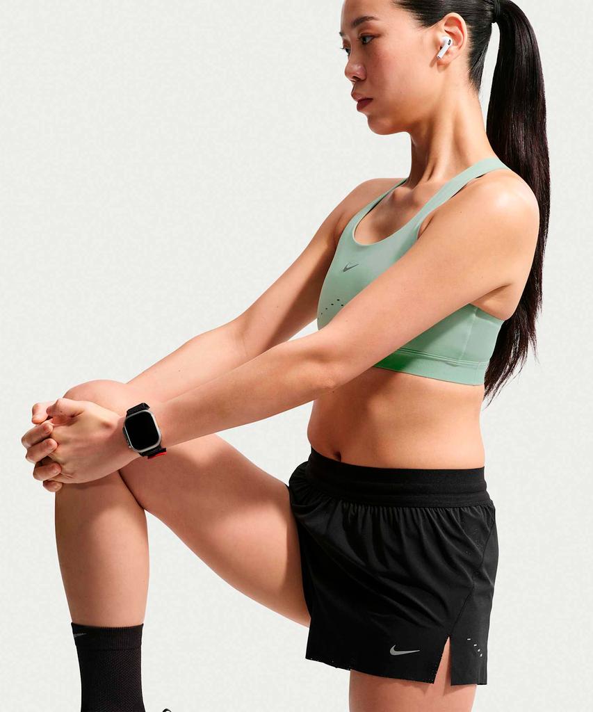 NIKE Swift Breathe Dry Fit Mid-Rise 2.5-Inch Brieflined Running Shorts W - Black:White / If1679-010
