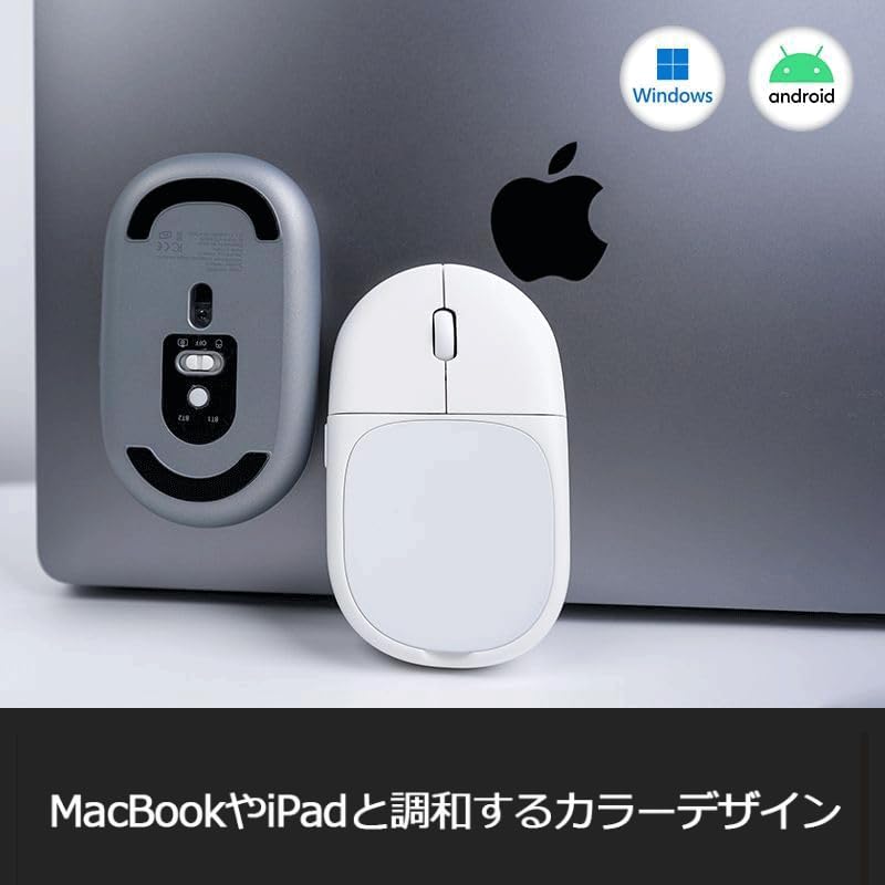 fromseed Wireless Mouse White Wireless Laptop Tablet with Magnet Portable