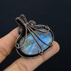 Blue Flash Labradorite Handmade Pendant, Natural Gemstone Jewelry, 999 Copper Wire Wrapped Pendant Jewelry, For Gift